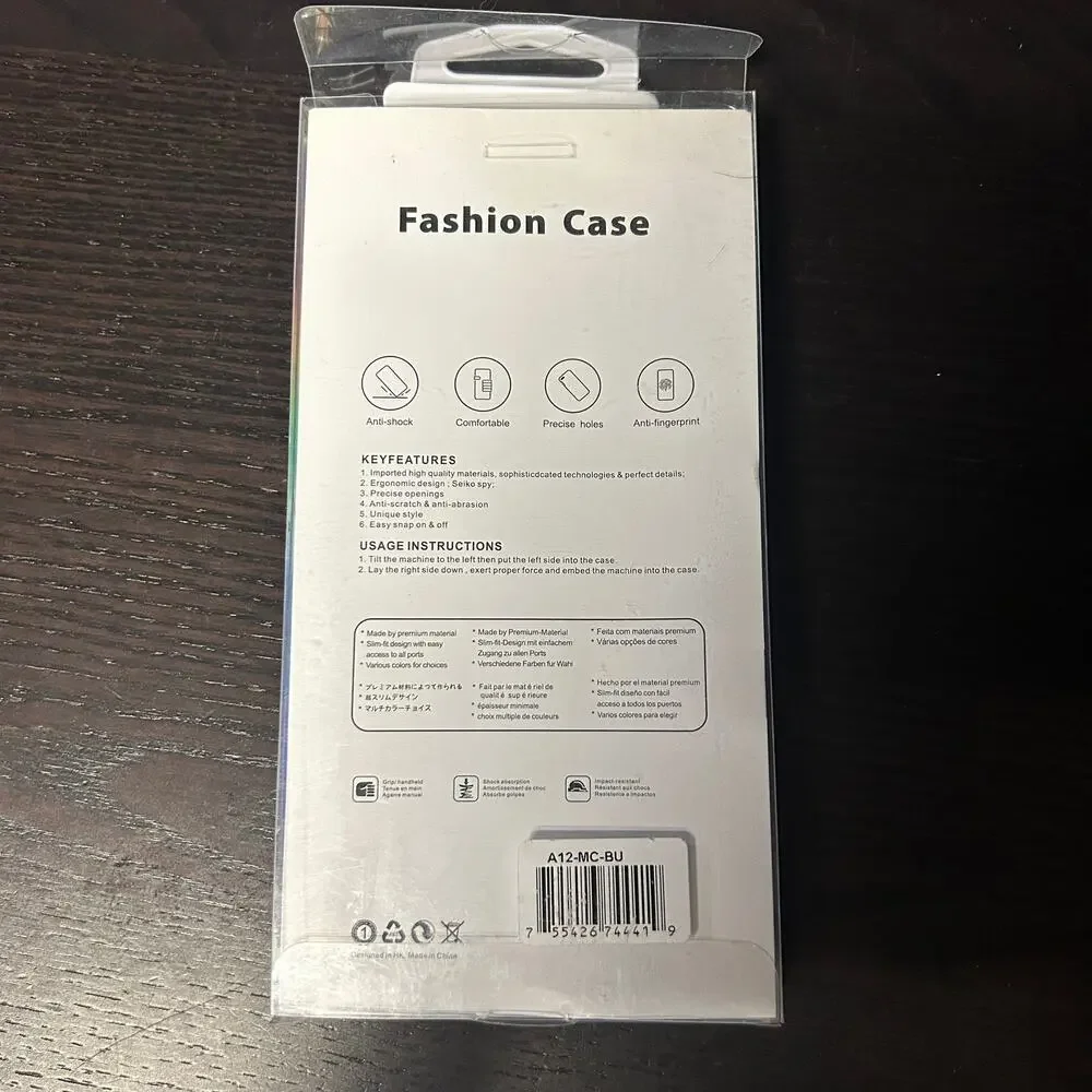 New Samsung Galaxy A12 Gray Black Smoke Hard Protective Shell Phone Case